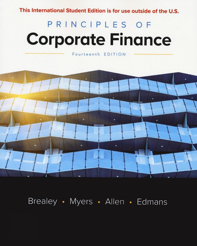Principles of Corporate Finance 14th Edition, International Edition